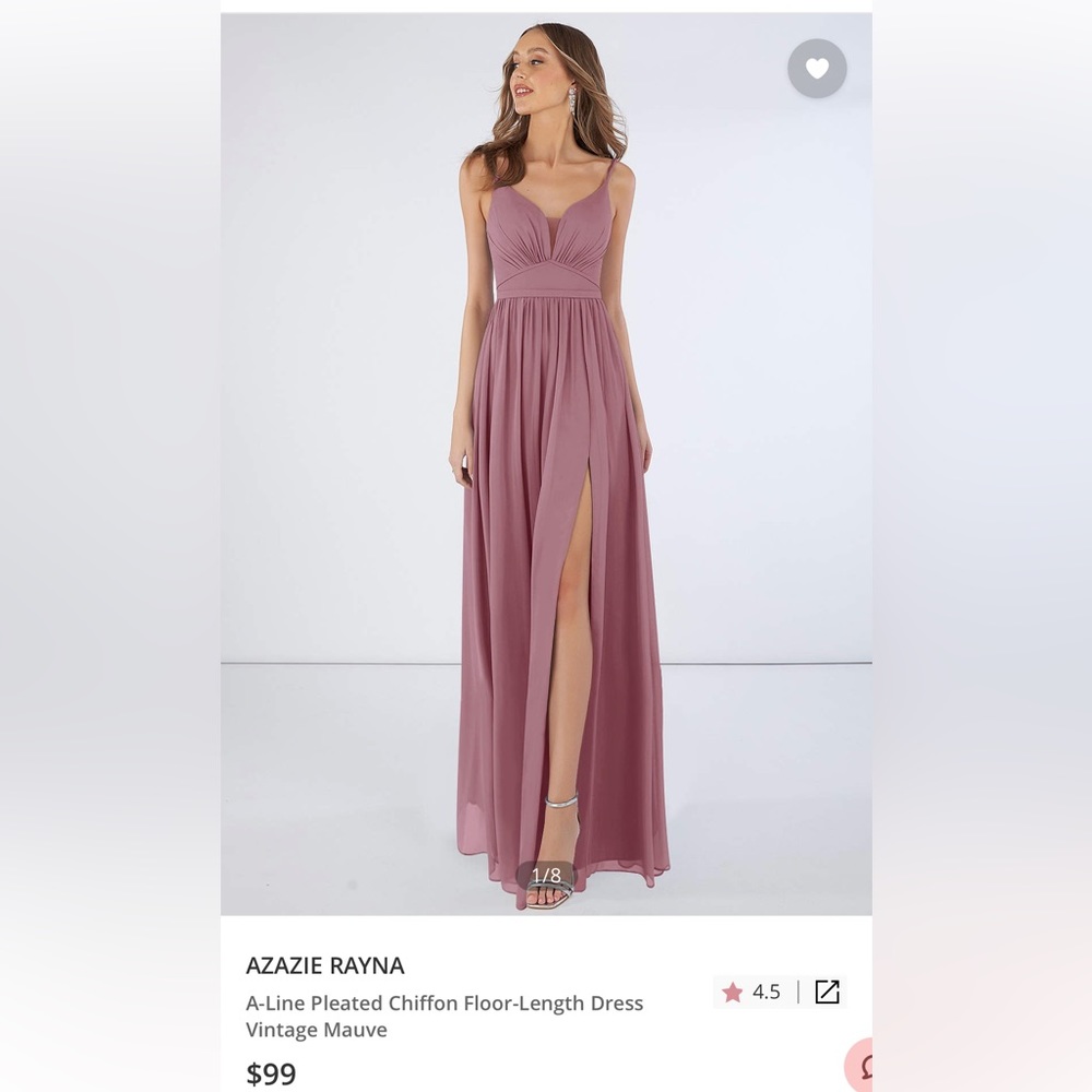 Vintage mauve bridesmaid dress, size A2. Worn once, no alterations made